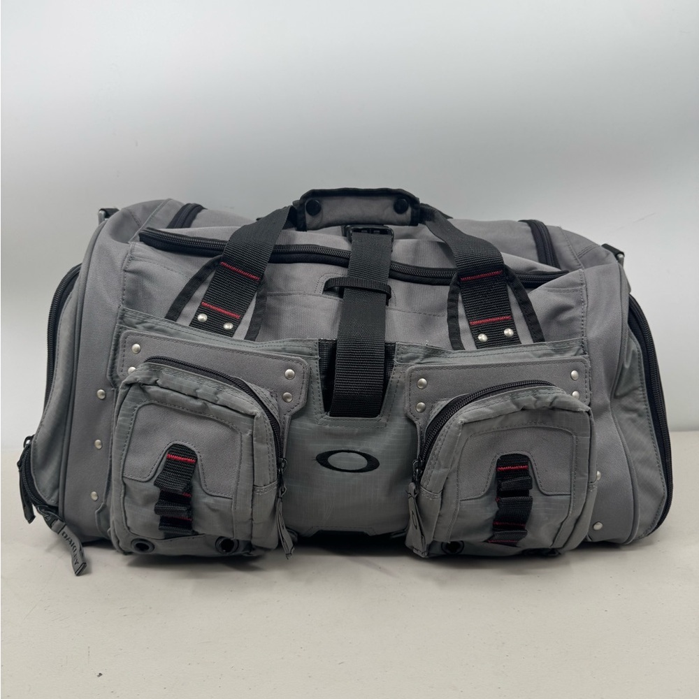 Oakley Gray Travel Duffel with Dual Front Pouches